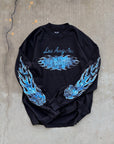 SAMPLE SALE- Distressed Blue Flame Long Sleeve