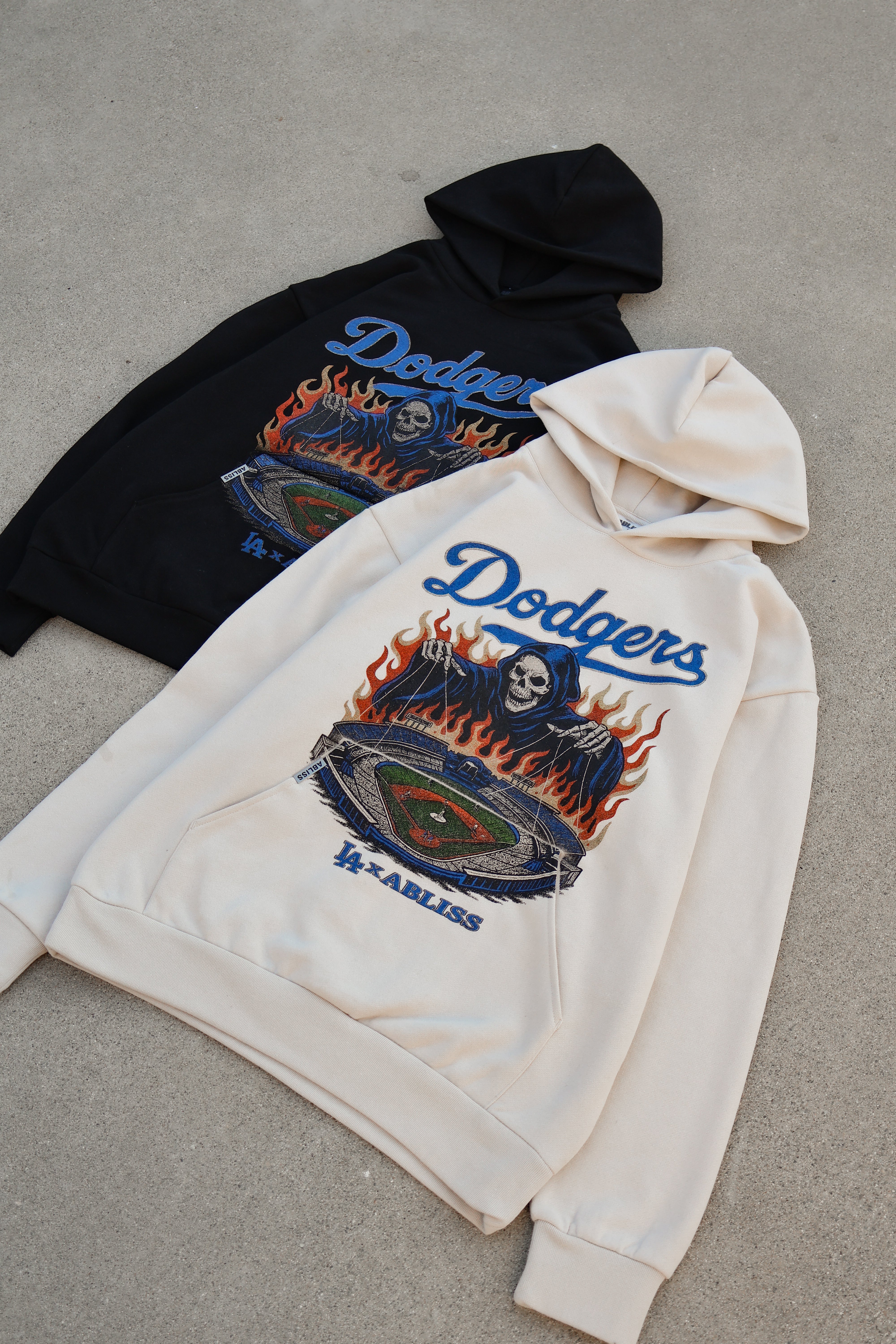 Cream - Dodgers Reaper Hoodie – ABLISS