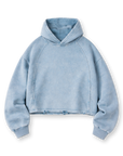 Washed Blue - Cropped Hoodie