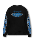 Black - Blue Flame Long Sleeve