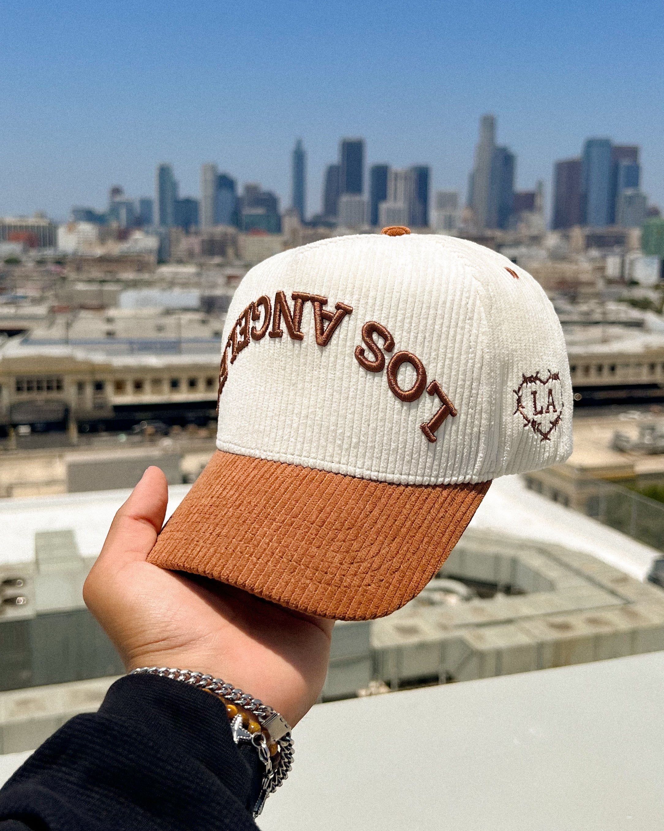 Cream Corduroy Snapback - Los Angeles – ABLISS