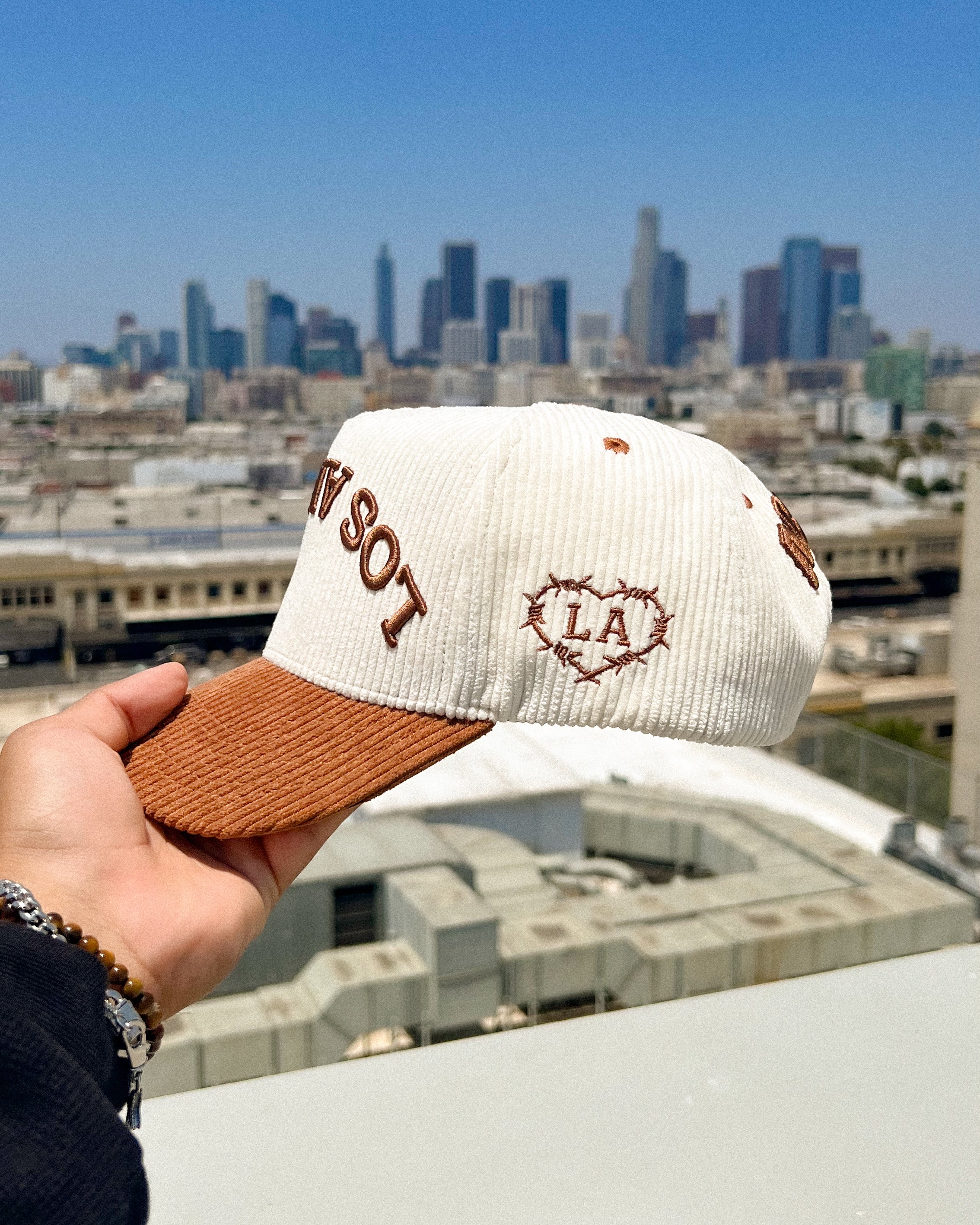 Cream Corduroy Snapback - Los Angeles – ABLISS