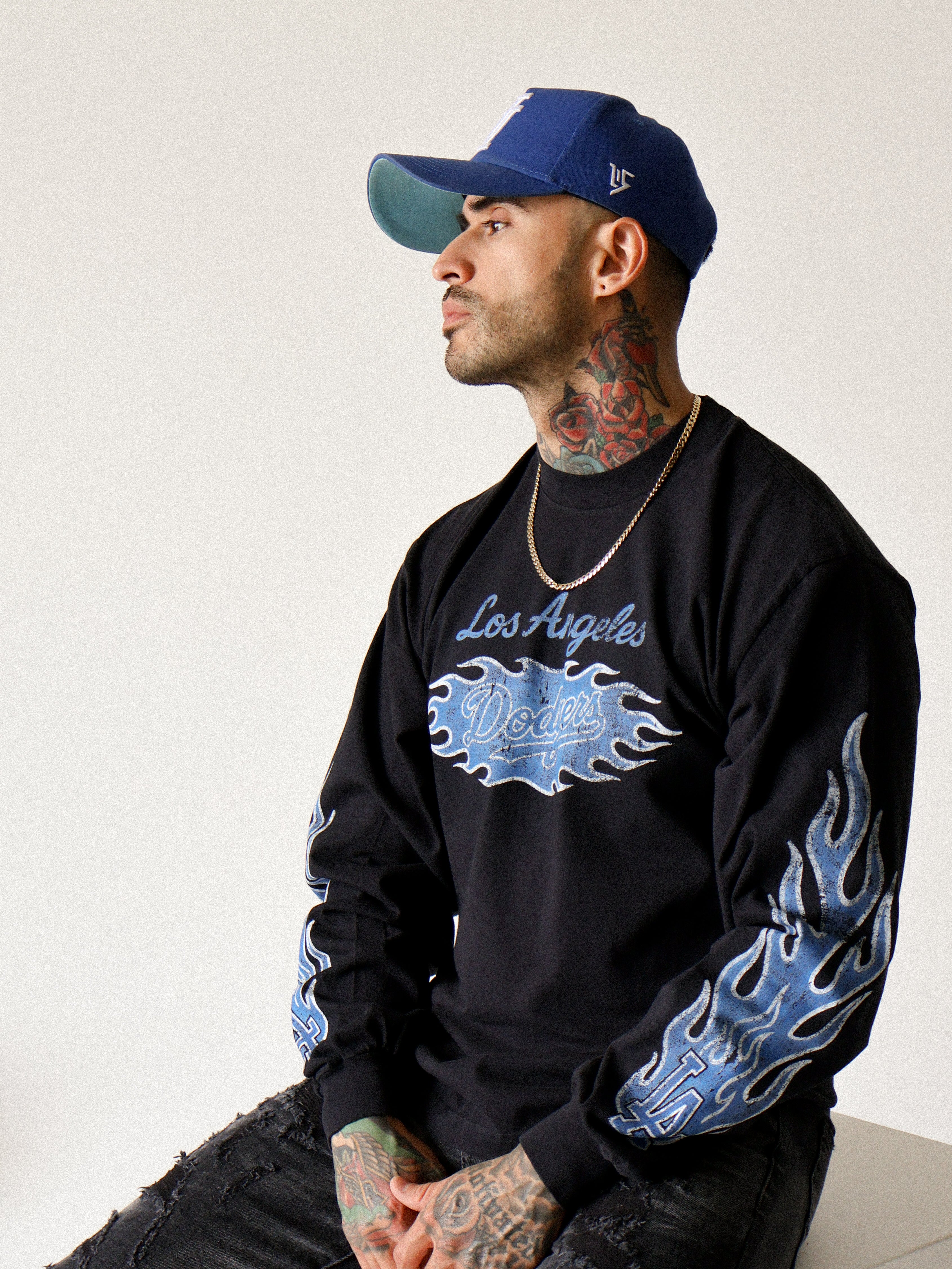 Black - Blue Flame Long Sleeve – ABLISS