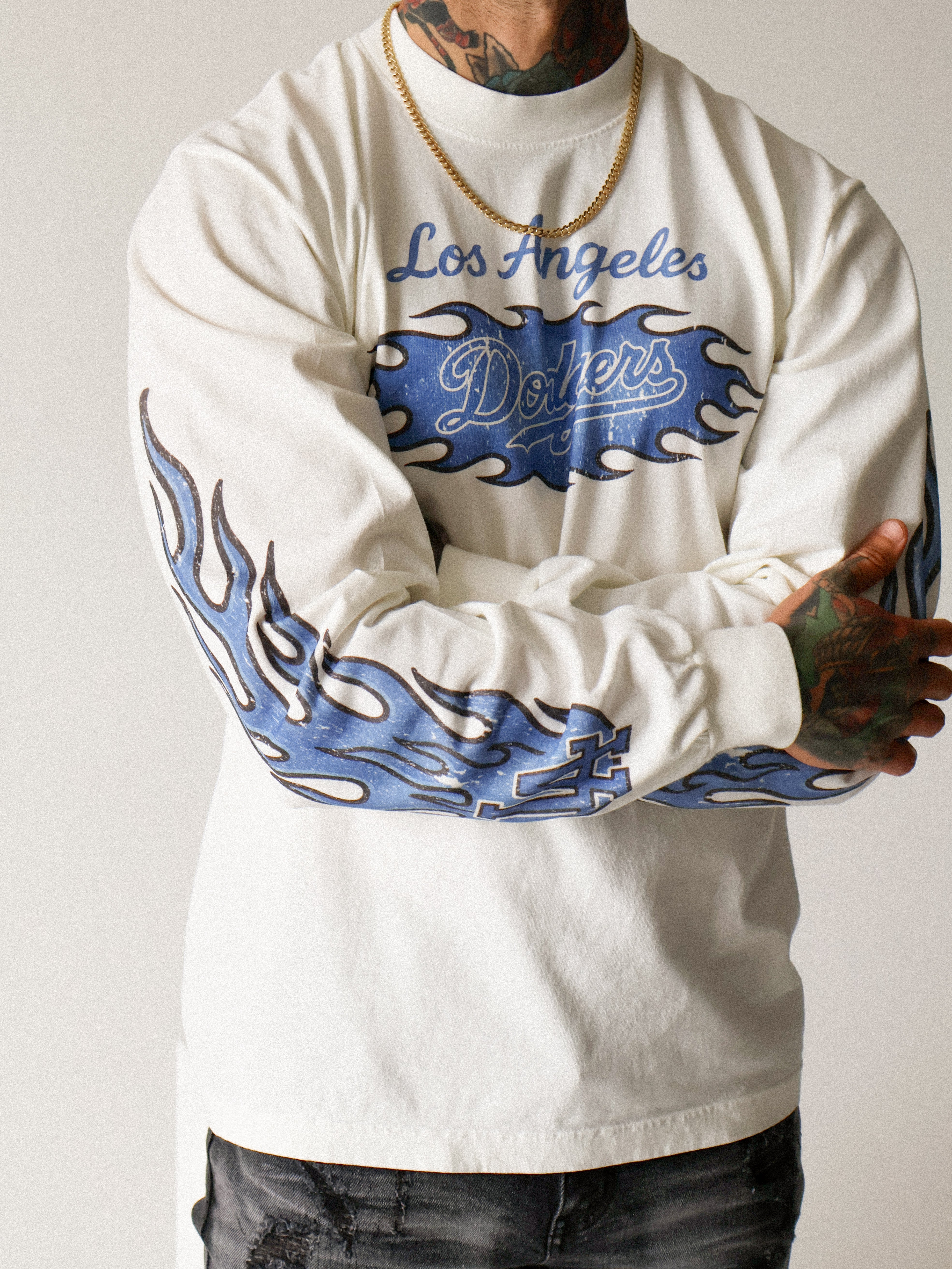Off White - Blue Flame Long Sleeve – ABLISS