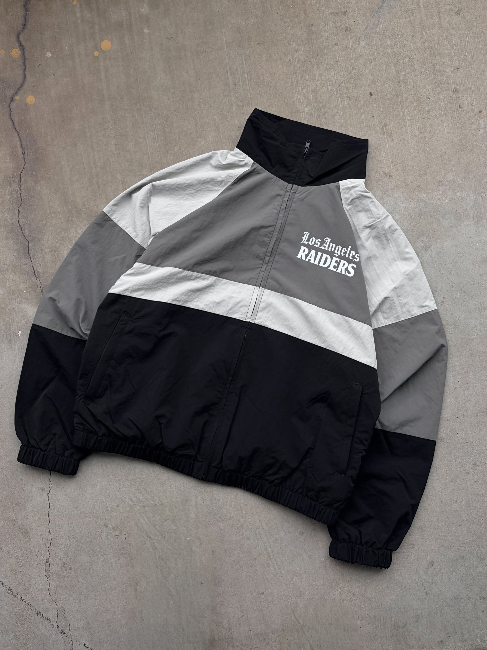 Grey - Raiders Retro Windbreaker