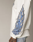 Off White - Blue Flame Long Sleeve
