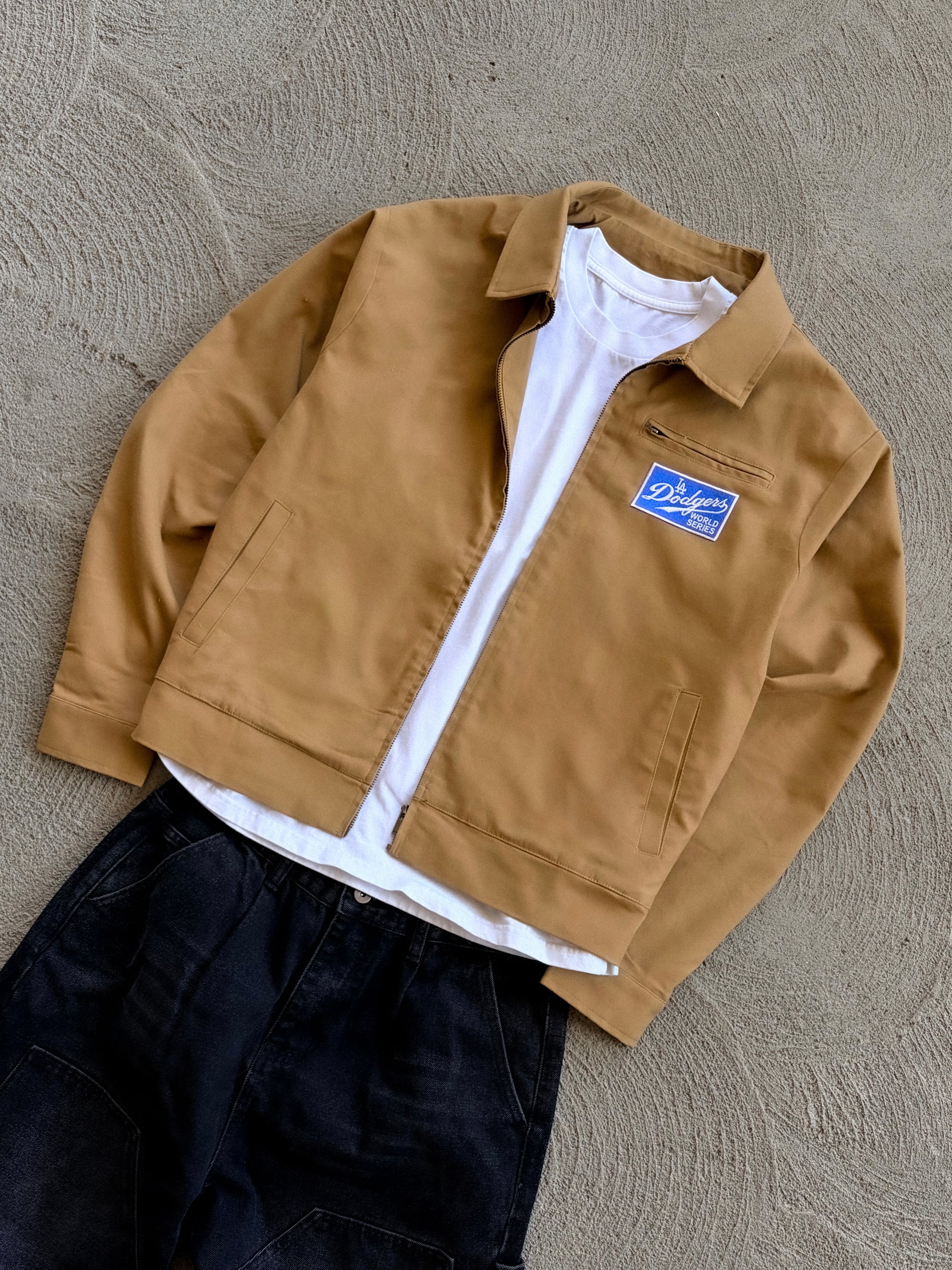Tan - Box Logo Work Jacket