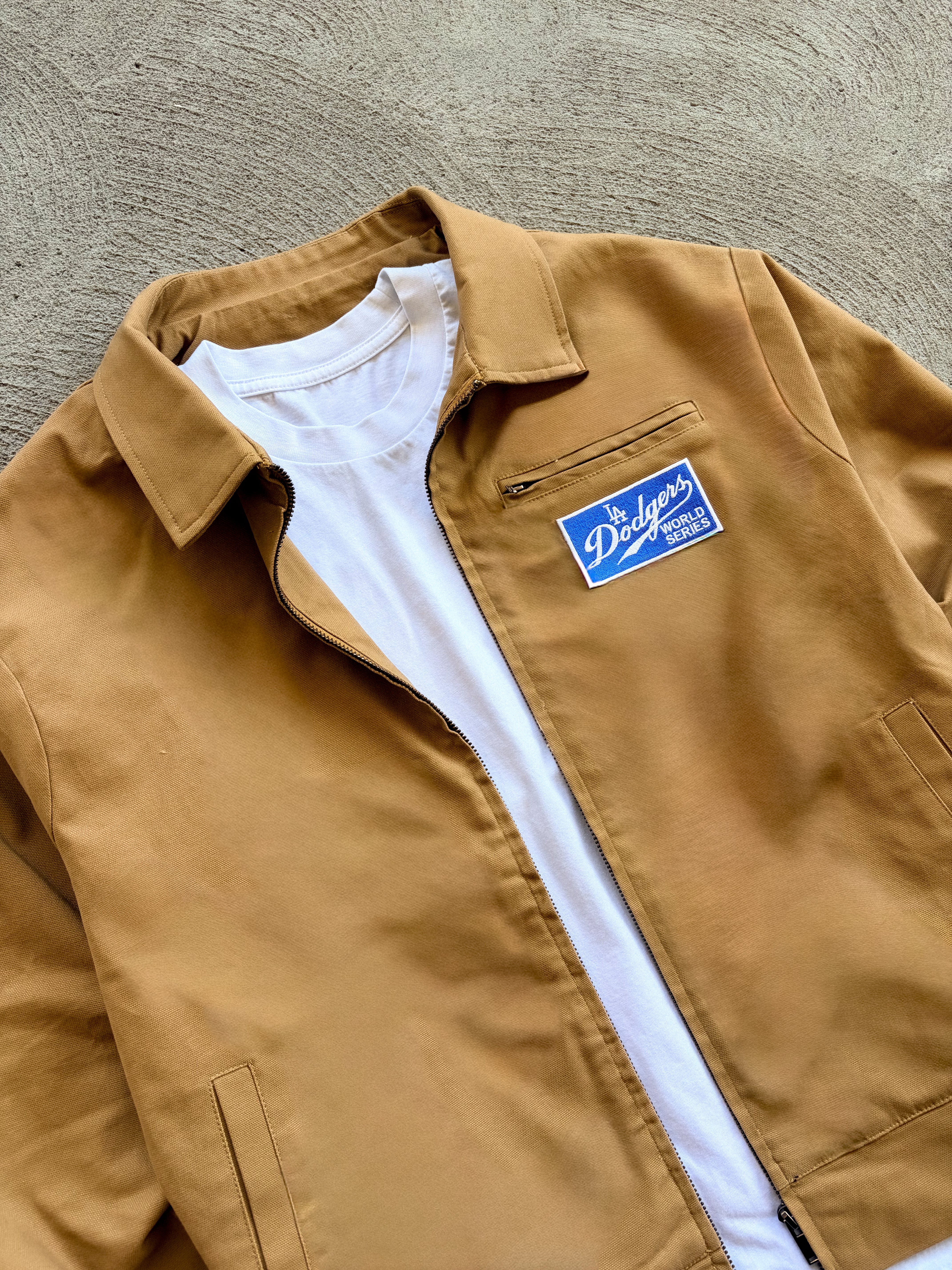 Tan - Box Logo Work Jacket – ABLISS